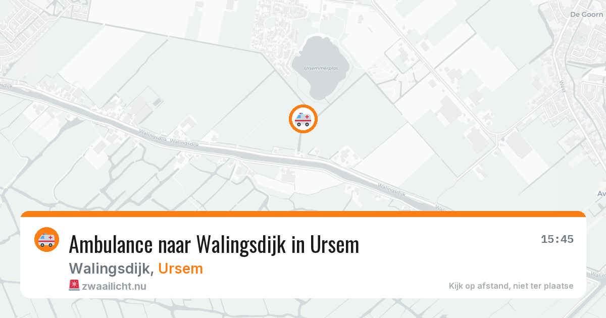 Ambulance naar Walingsdijk in Ursem — 7 jun 2026