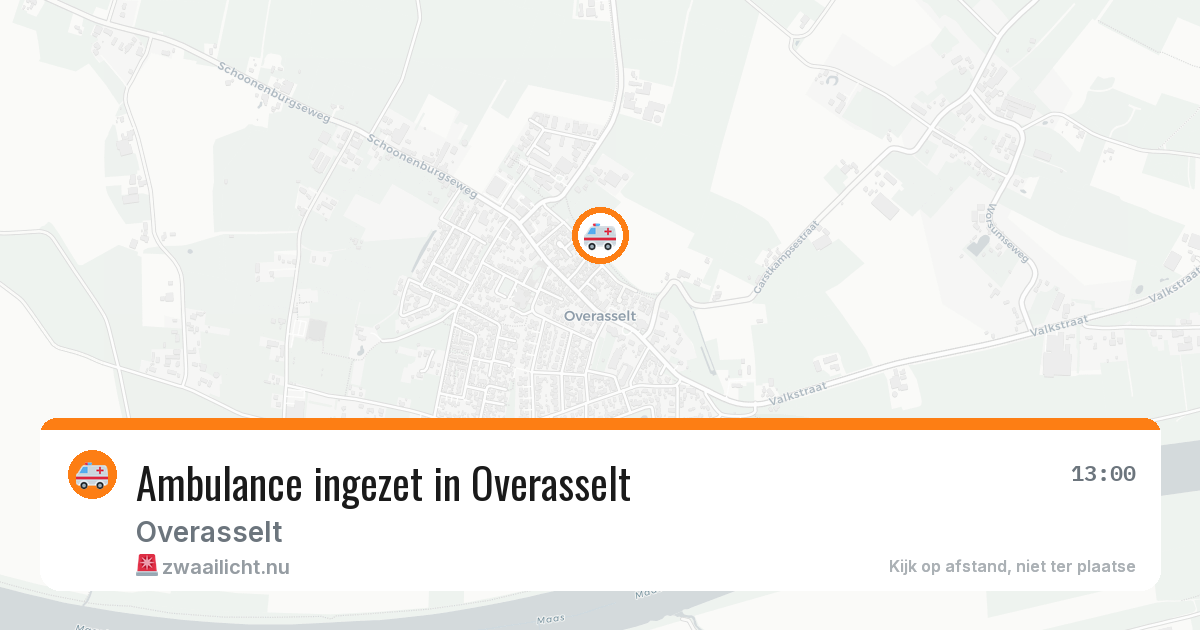 Ambulance ingezet in Overasselt — 6 mei 2026