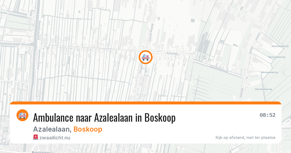 Ambulance naar Azalealaan in Boskoop — 15 mrt 2026
