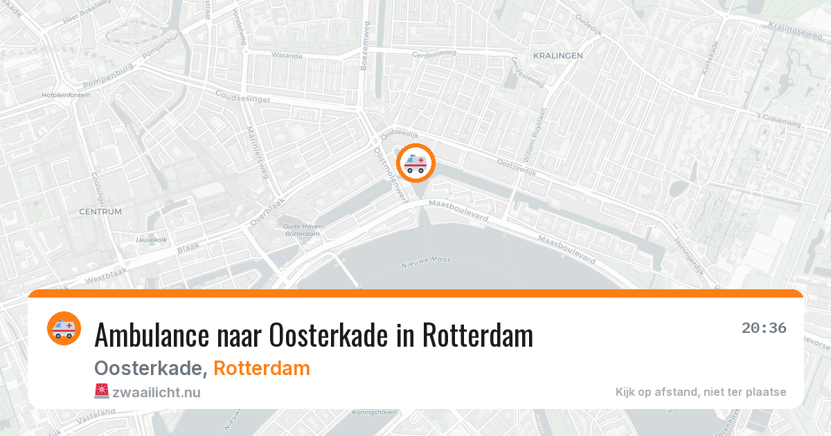 Ambulance naar Oosterkade in Rotterdam — 21 mei 2026