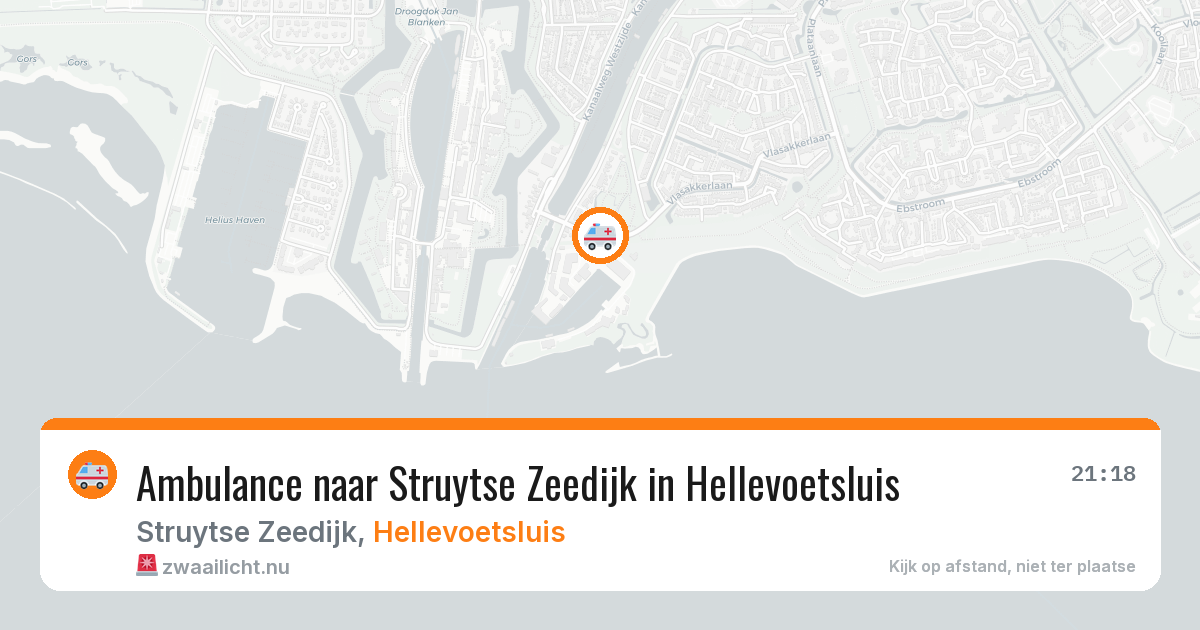Ambulance naar Struytse Zeedijk in Hellevoetsluis — 18 jul 2026