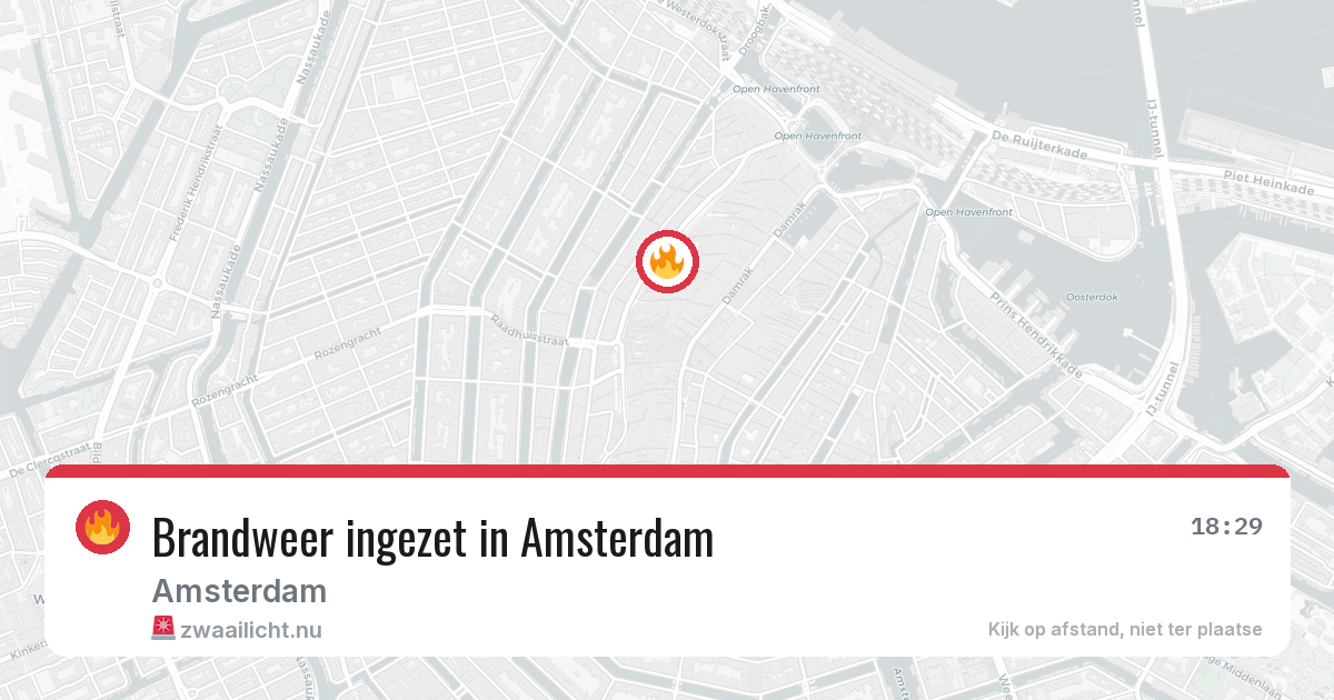 Brandweer ingezet in Amsterdam — 15 jul 2026 | 🚨 Zwaailicht.nu