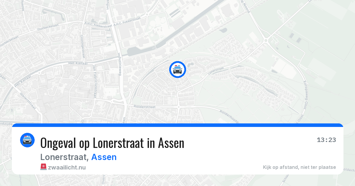 Ongeval op Lonerstraat in Assen — 24 jul 2026