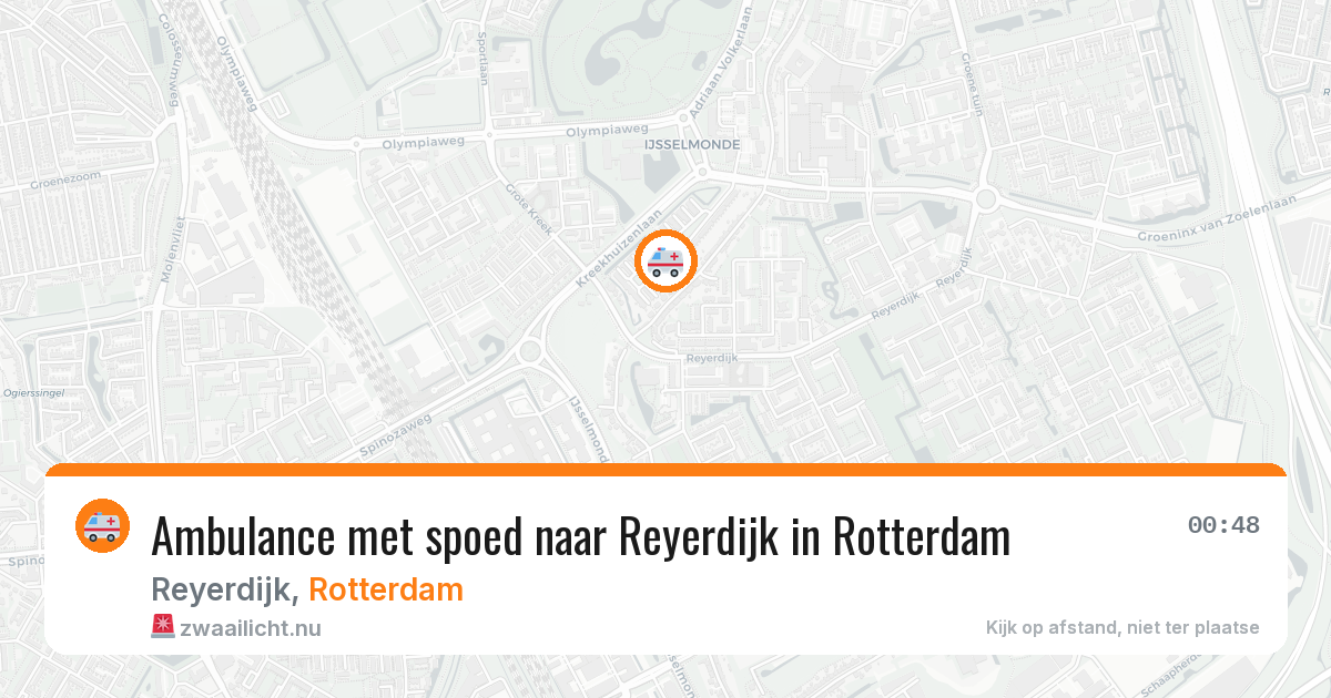 Ambulance met spoed naar Reyerdijk in Rotterdam — 11 jul 2026