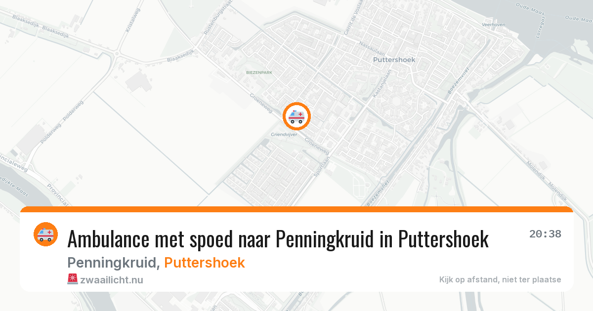 Ambulance met spoed naar Penningkruid in Puttershoek — 9 jul 2026
