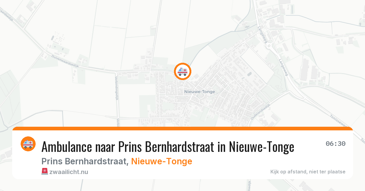 Ambulance naar Prins Bernhardstraat in Nieuwe-Tonge — 14 jul 2026