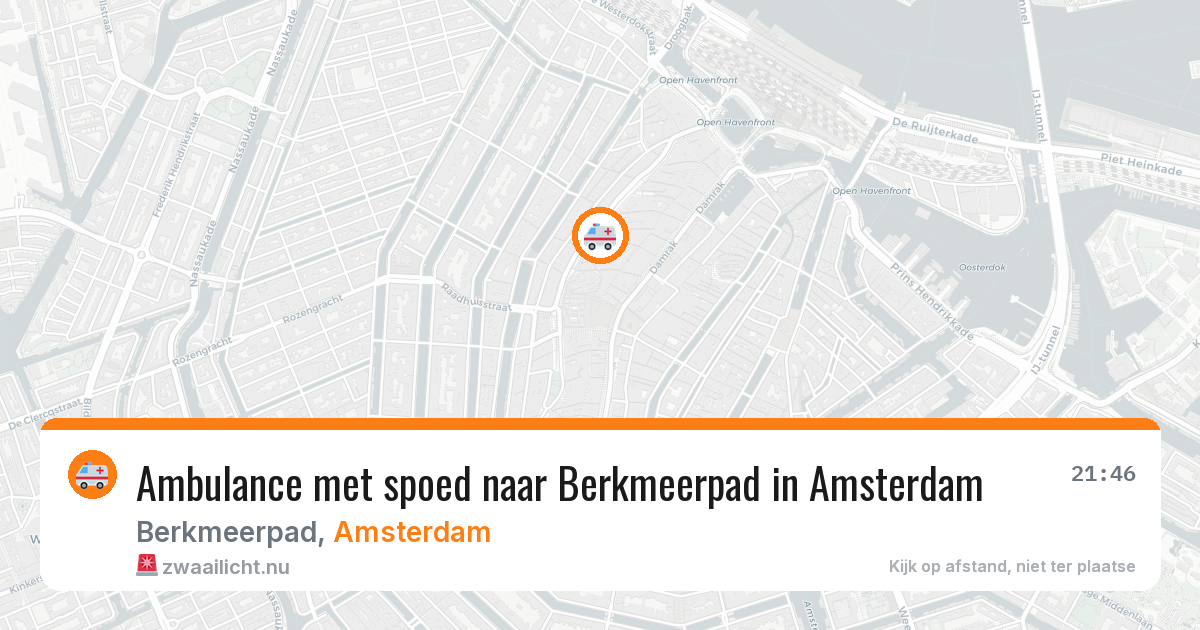 Ambulance met spoed naar Berkmeerpad in Amsterdam — 23 mei 2026
