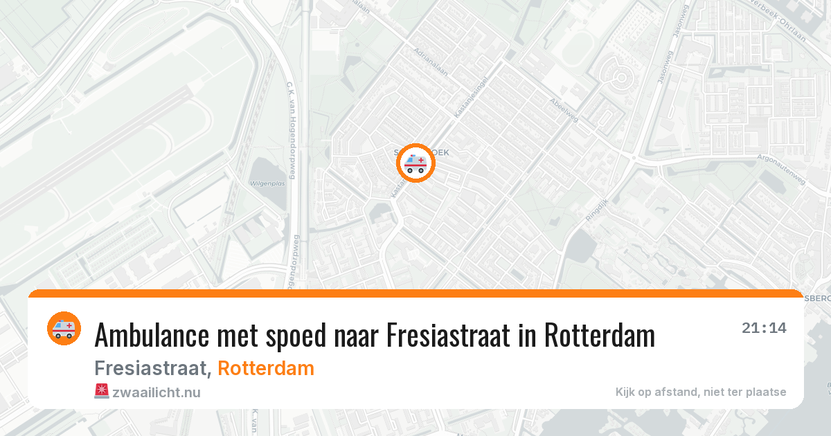 Ambulance met spoed naar Fresiastraat in Rotterdam — 10 jul 2026
