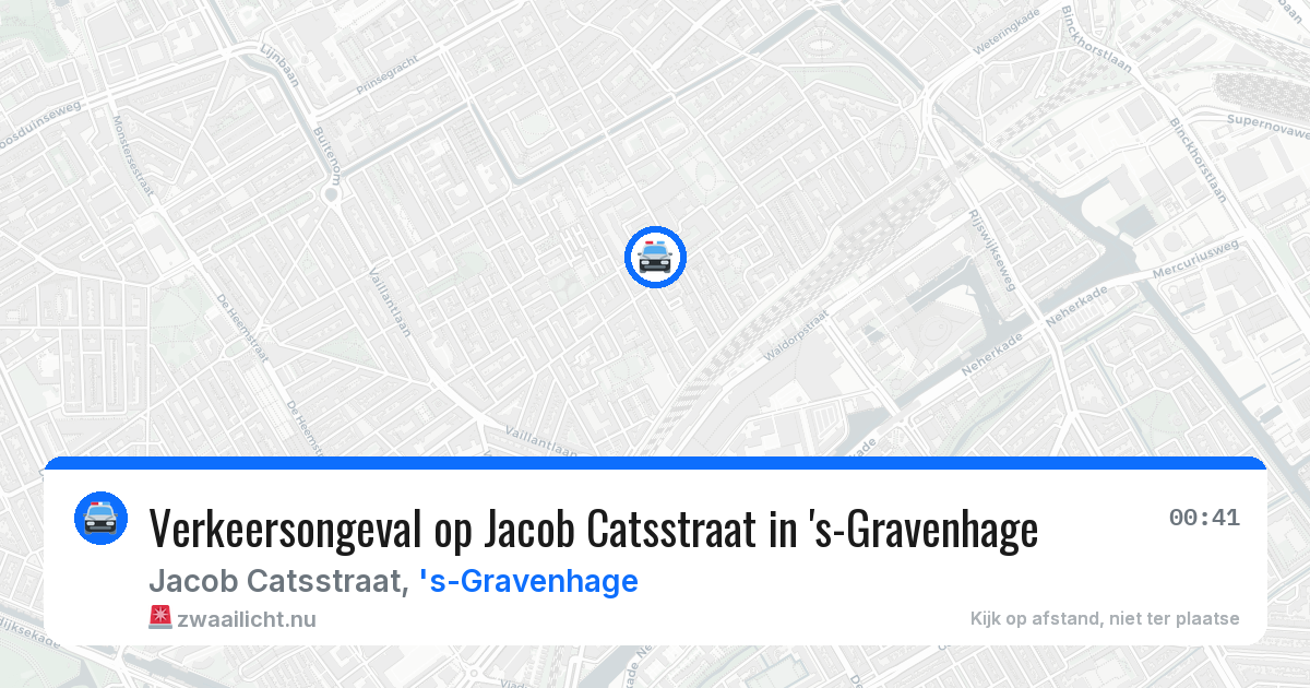 Verkeersongeval op Jacob Catsstraat in 's-Gravenhage — 25 mei 2026