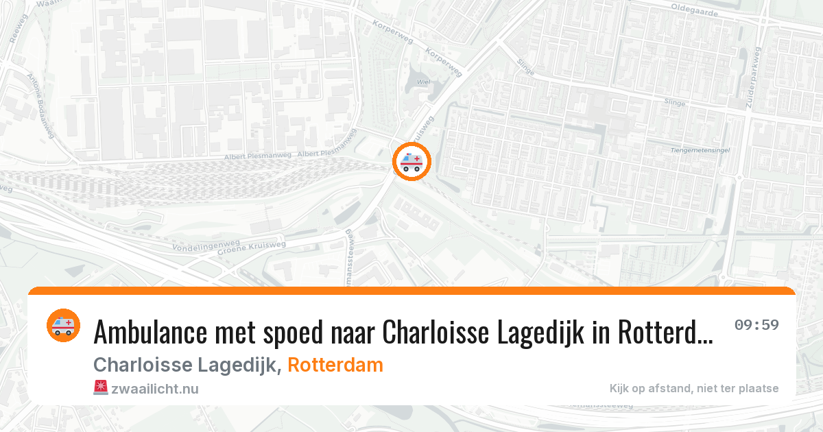 Ambulance met spoed naar Charloisse Lagedijk in Rotterdam — 22 jul 2026