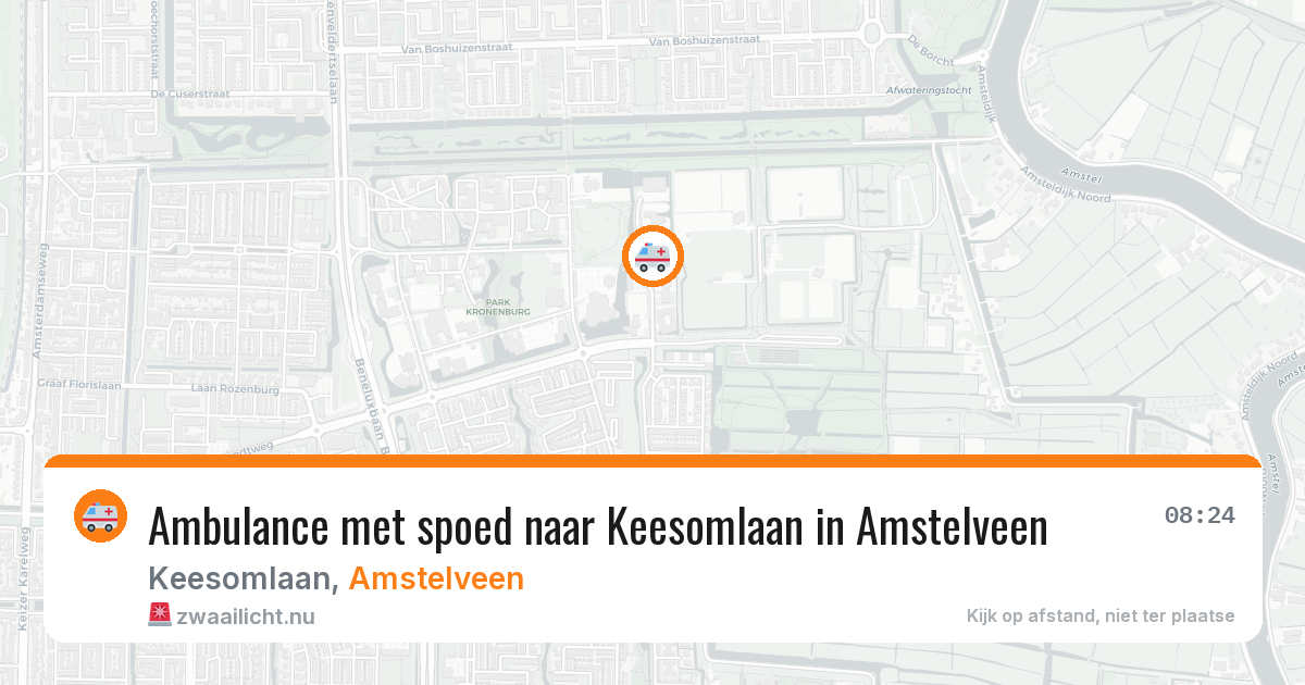 Ambulance met spoed naar Keesomlaan in Amstelveen — 10 jul 2026