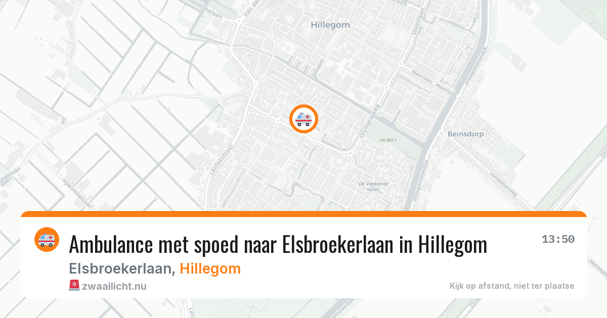 Ambulance met spoed naar Elsbroekerlaan in Hillegom — 25 jan 2026