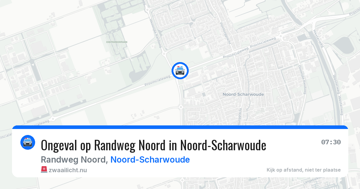 Ongeval op Randweg Noord in Noord-Scharwoude — 17 jul 2026