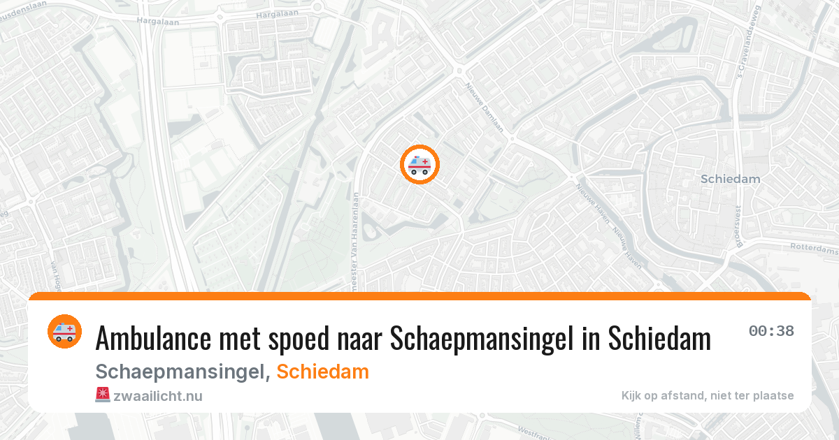 Ambulance met spoed naar Schaepmansingel in Schiedam — 10 mei 2026
