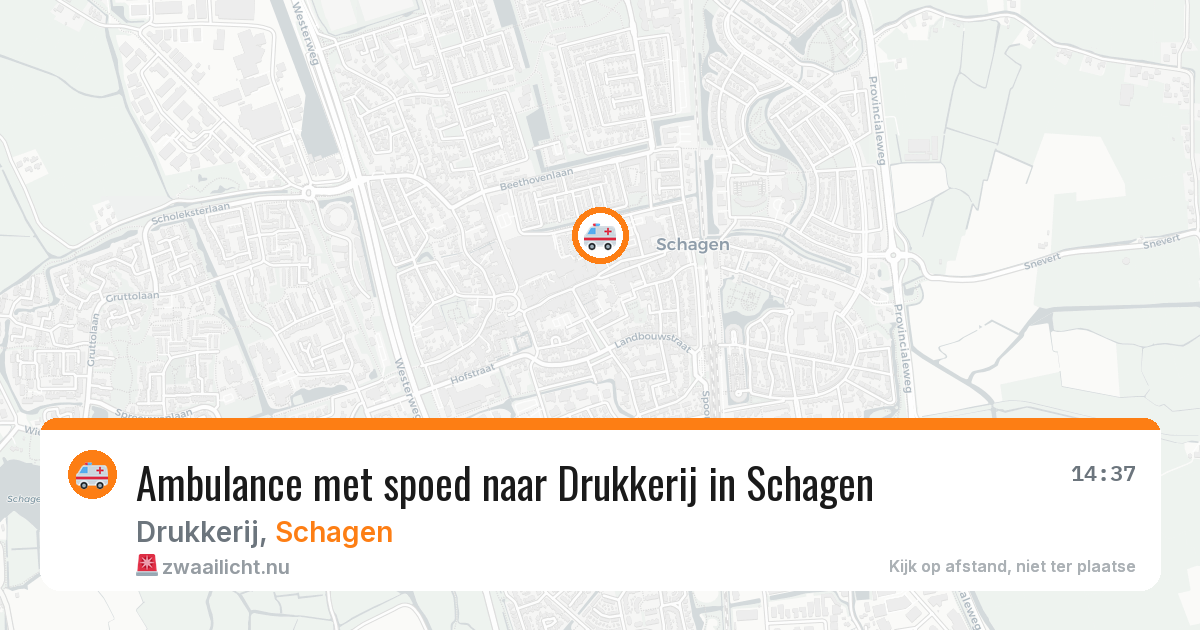 Ambulance met spoed naar Drukkerij in Schagen — 17 mei 2026