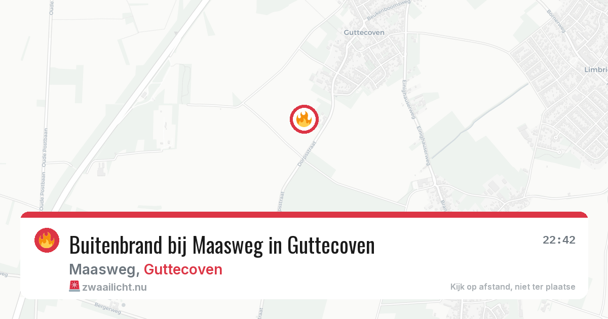 Buitenbrand bij Maasweg in Guttecoven — 11 jul 2026