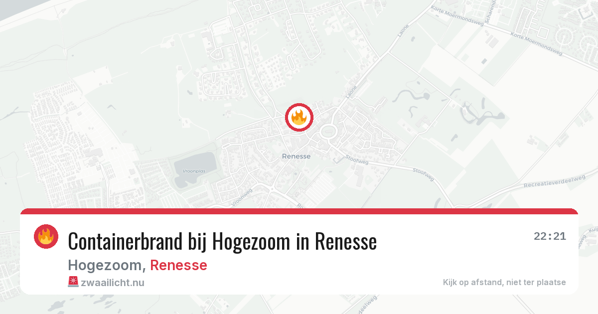 Containerbrand bij Hogezoom in Renesse — 13 jul 2026