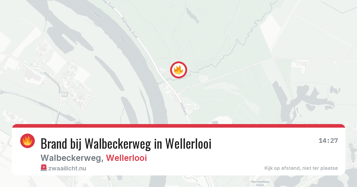 Brand bij Walbeckerweg in Wellerlooi — 21 jul 2026
