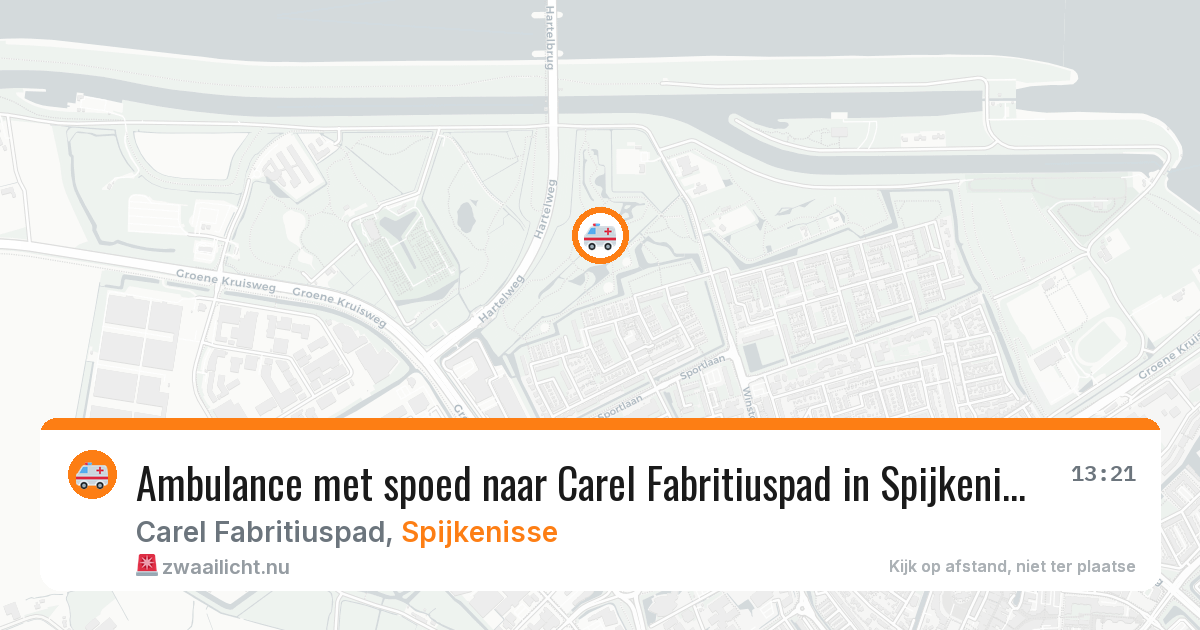 Ambulance met spoed naar Carel Fabritiuspad in Spijkenisse — 13 jul 2026