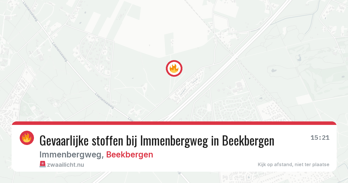 Gevaarlijke stoffen bij Immenbergweg in Beekbergen — 26 mrt 2026