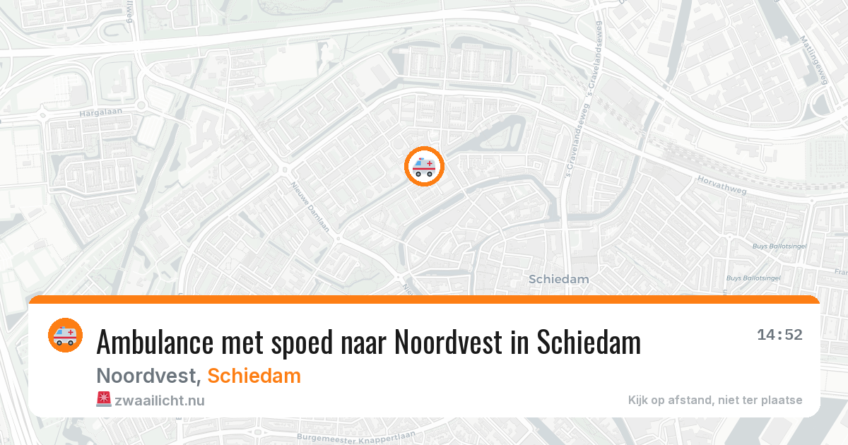 Ambulance met spoed naar Noordvest in Schiedam — 11 jul 2026