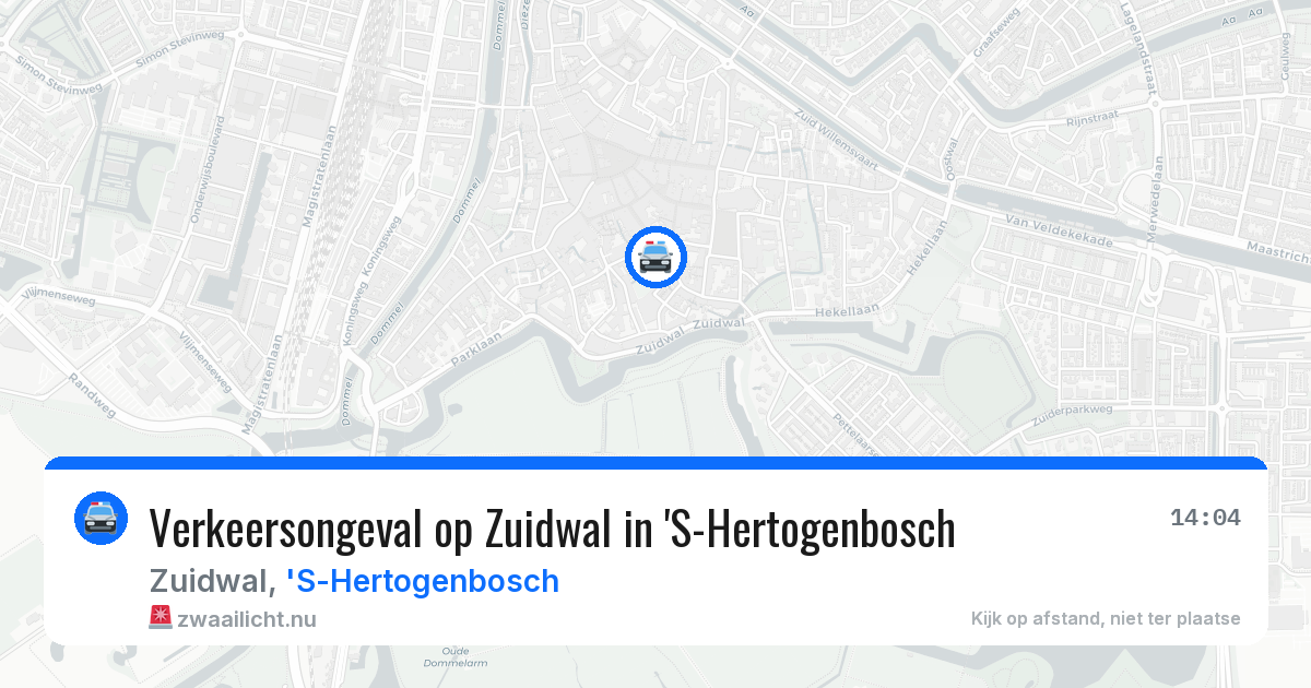 Verkeersongeval op Zuidwal in 'S-Hertogenbosch — 21 mrt 2026