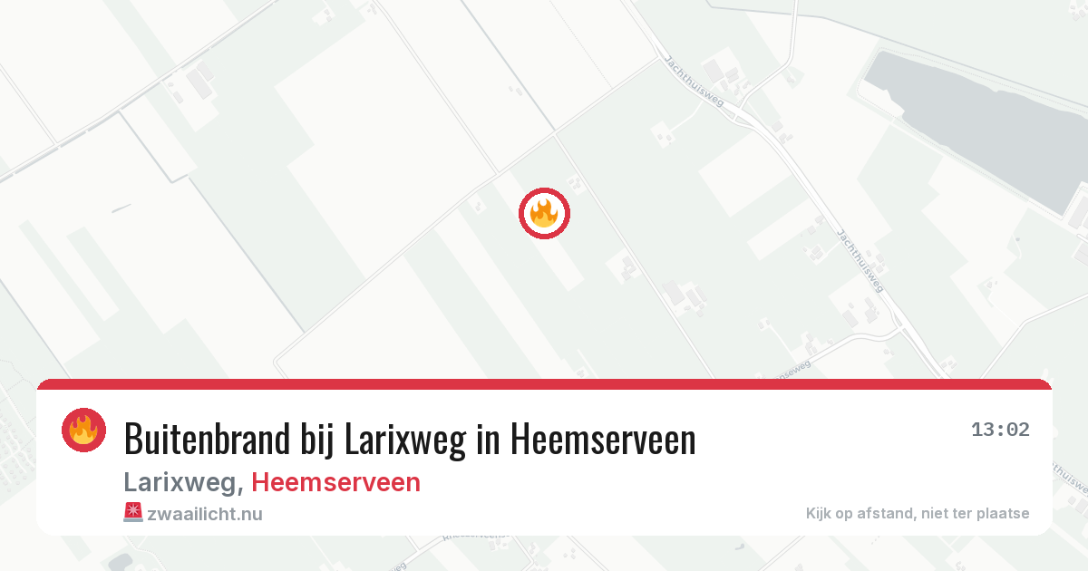Buitenbrand bij Larixweg in Heemserveen — 16 jul 2026