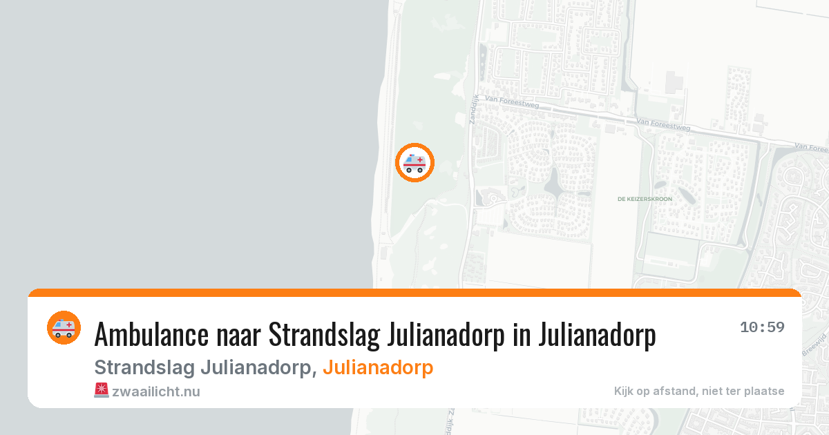 Ambulance naar Strandslag Julianadorp in Julianadorp — 7 jul 2026