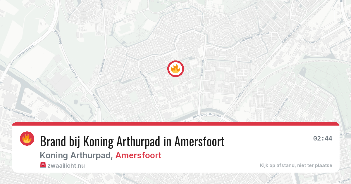 Brand bij Koning Arthurpad in Amersfoort — 26 jul 2026