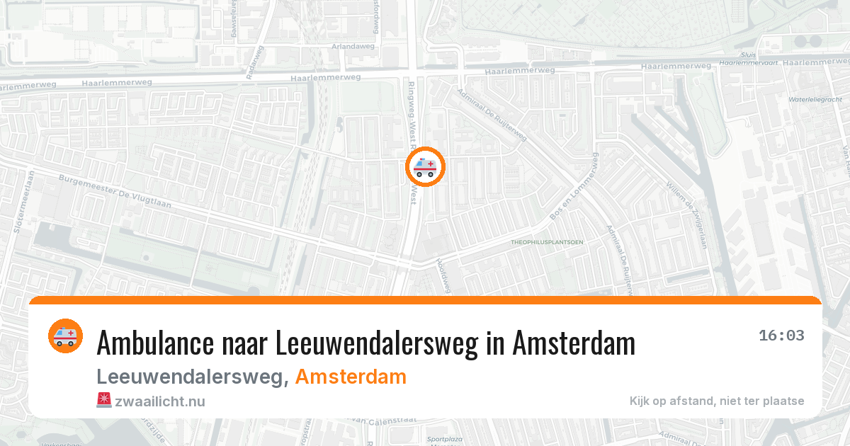 Ambulance naar Leeuwendalersweg in Amsterdam — 17 jul 2026