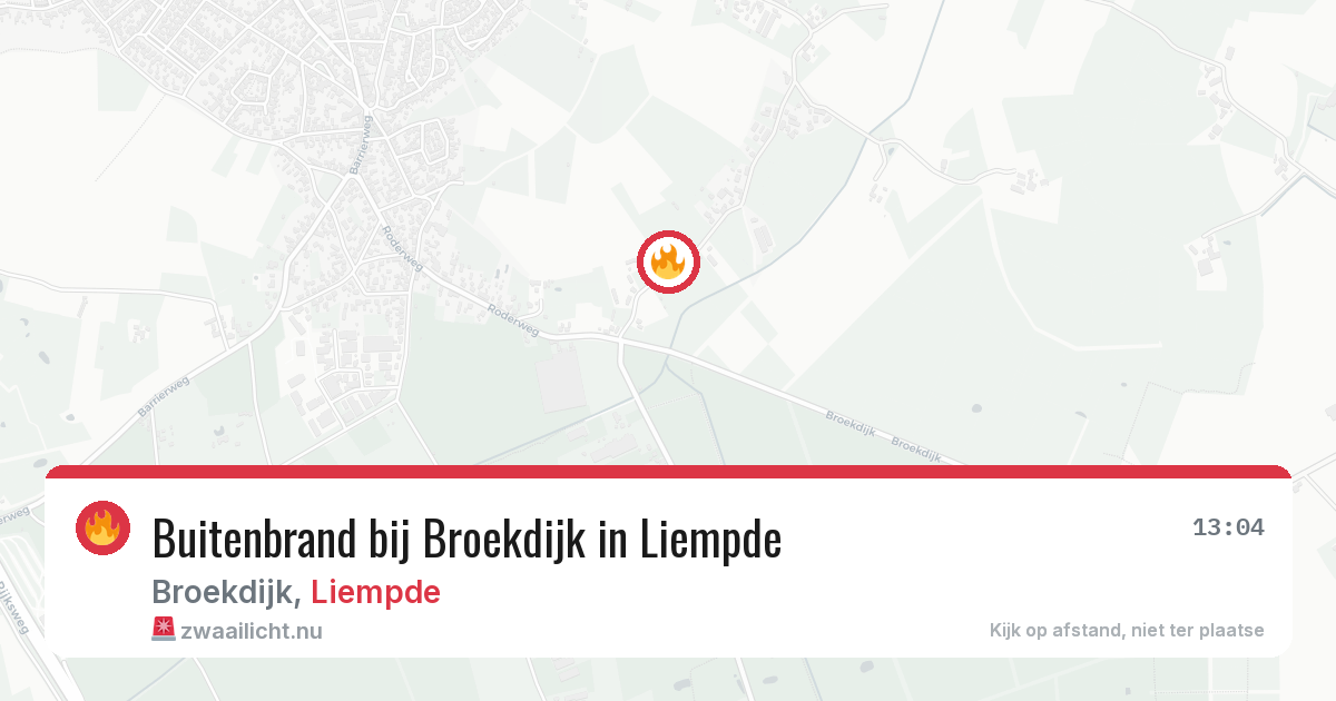 Buitenbrand bij Broekdijk in Liempde — 21 jul 2026