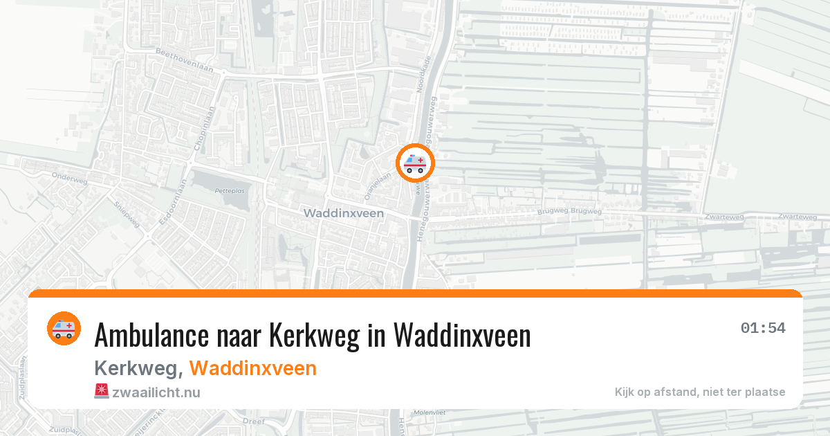 Ambulance naar Kerkweg in Waddinxveen — 23 jul 2026