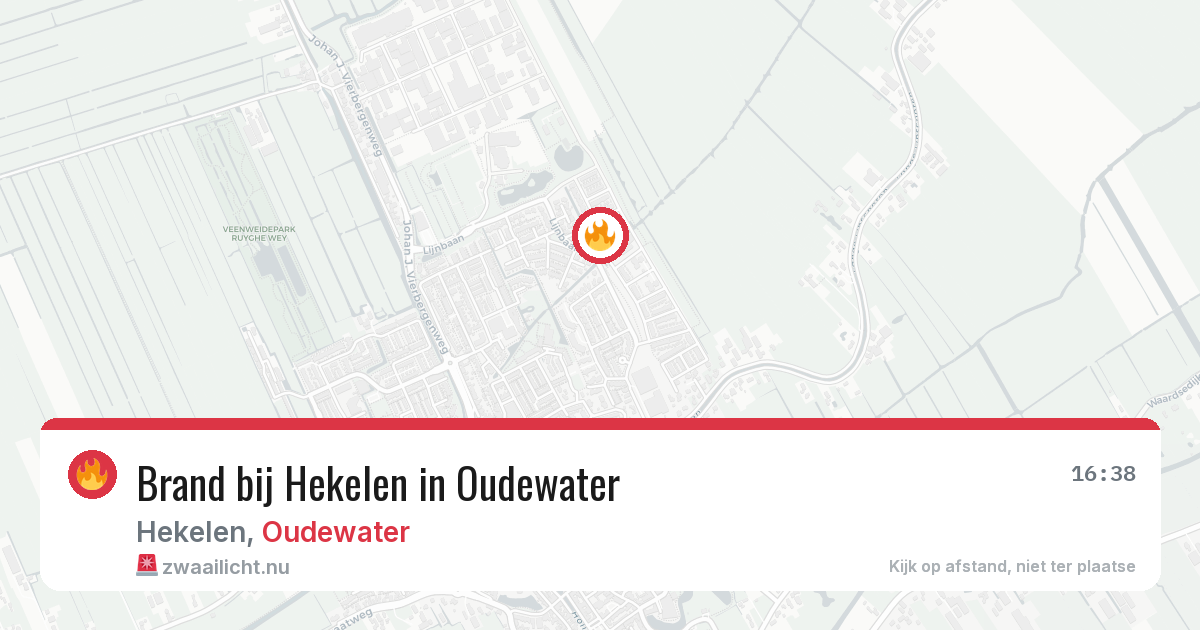 Brand bij Hekelen in Oudewater — 21 feb 2026