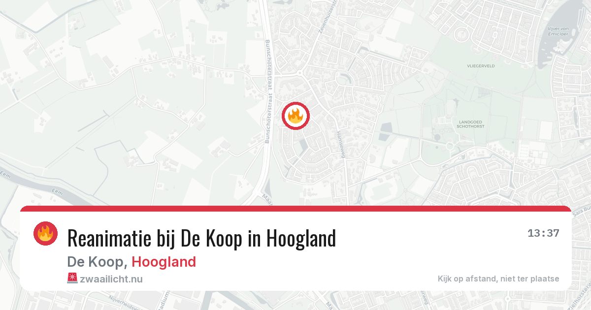 Reanimatie bij De Koop in Hoogland — 20 feb 2026