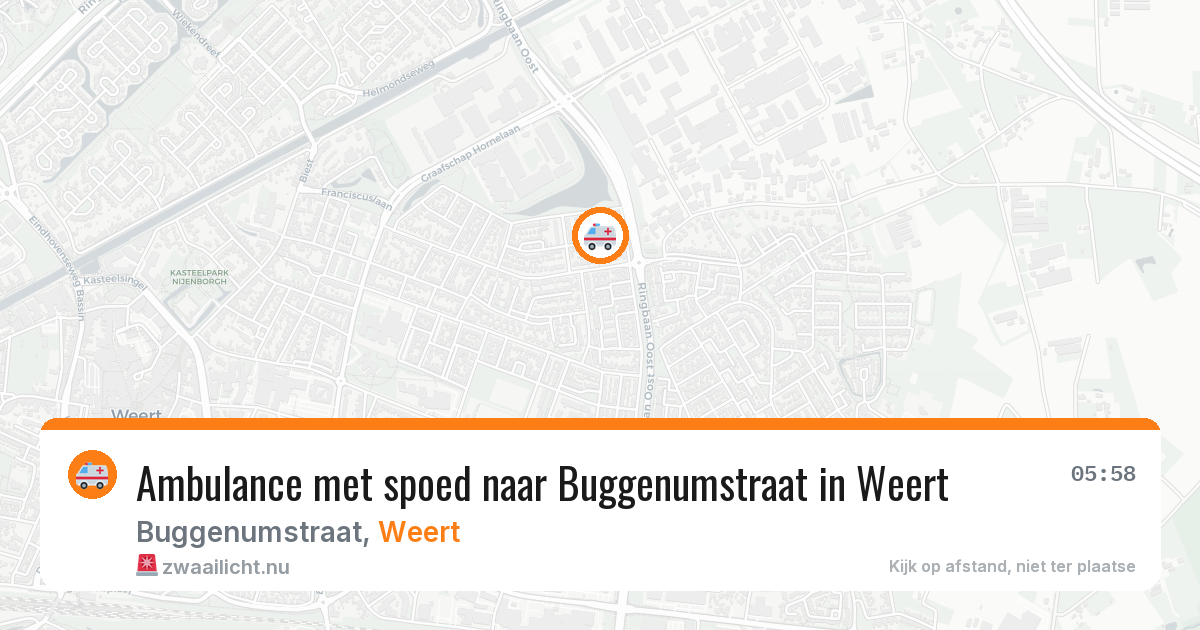 Ambulance met spoed naar Buggenumstraat in Weert — 10 feb 2026