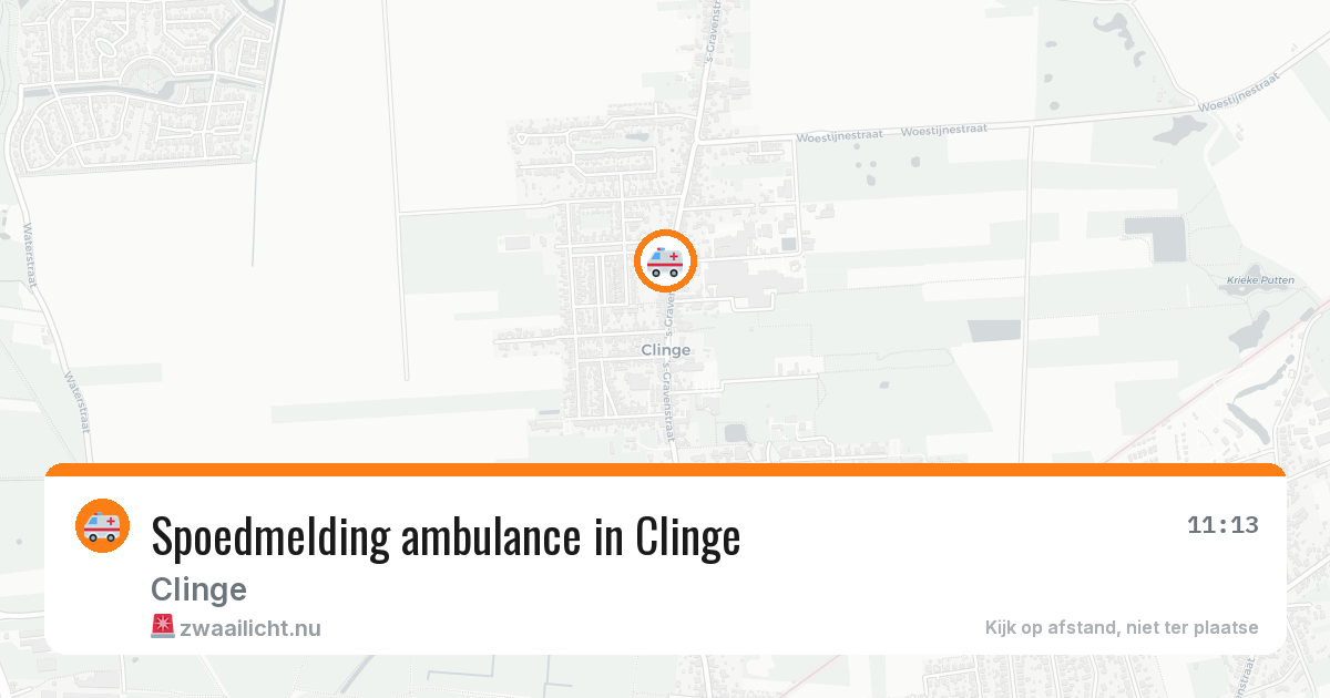 Spoedmelding ambulance in Clinge — 13 apr 2026