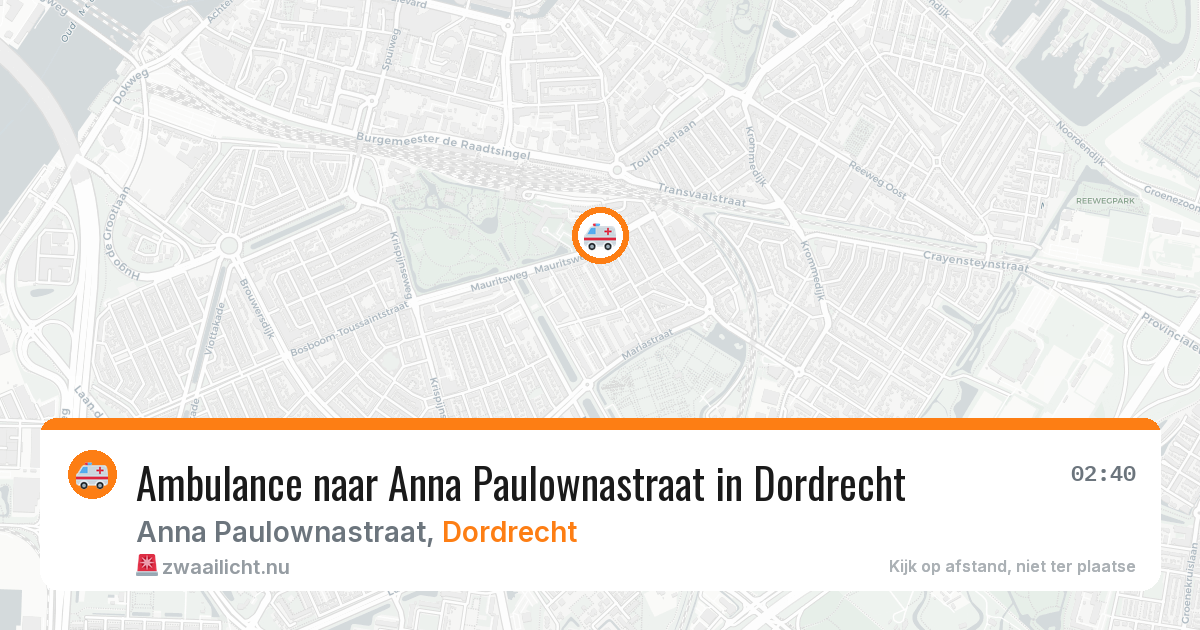 Ambulance naar Anna Paulownastraat in Dordrecht — 23 mei 2026