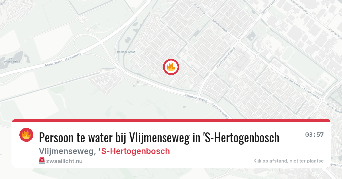 Persoon te water bij Vlijmenseweg in 'S-Hertogenbosch — 1 jun 2026