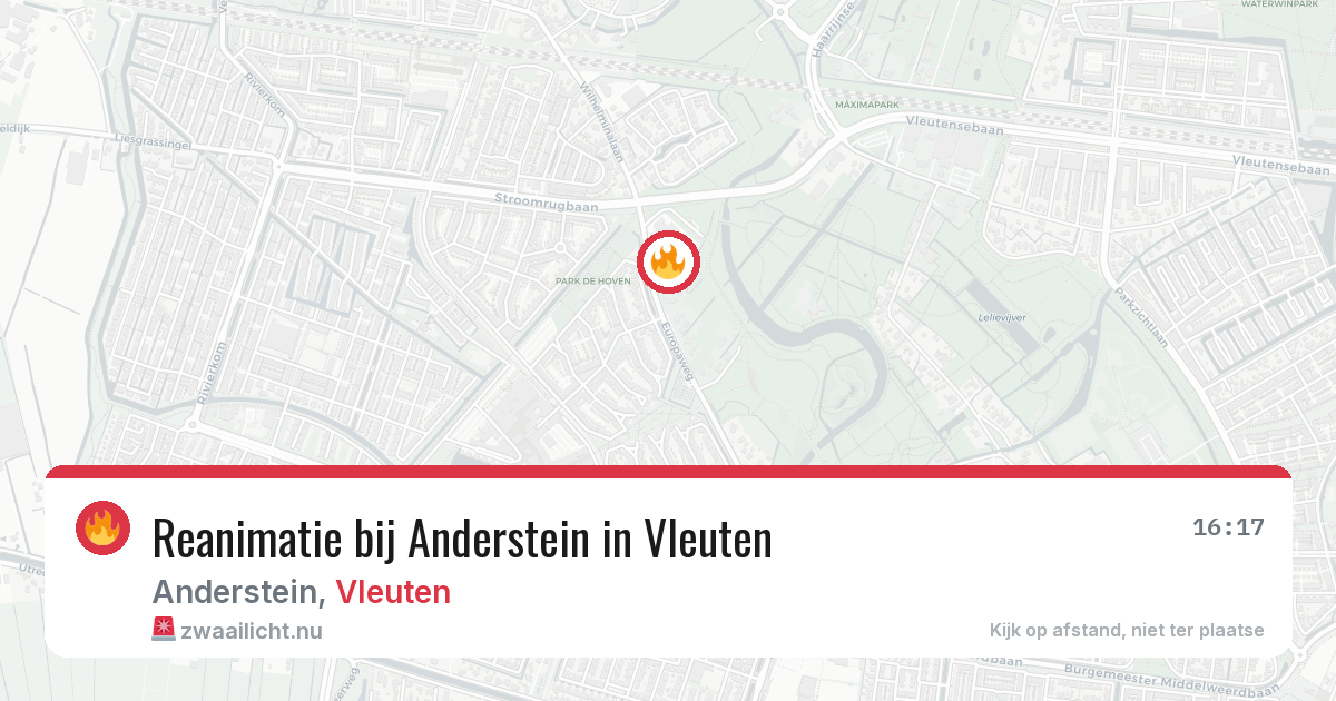 Reanimatie bij Anderstein in Vleuten — 6 apr 2026