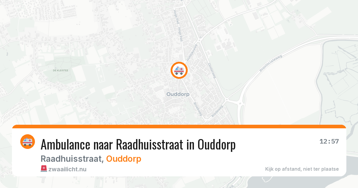 Ambulance naar Raadhuisstraat in Ouddorp — 17 jul 2026