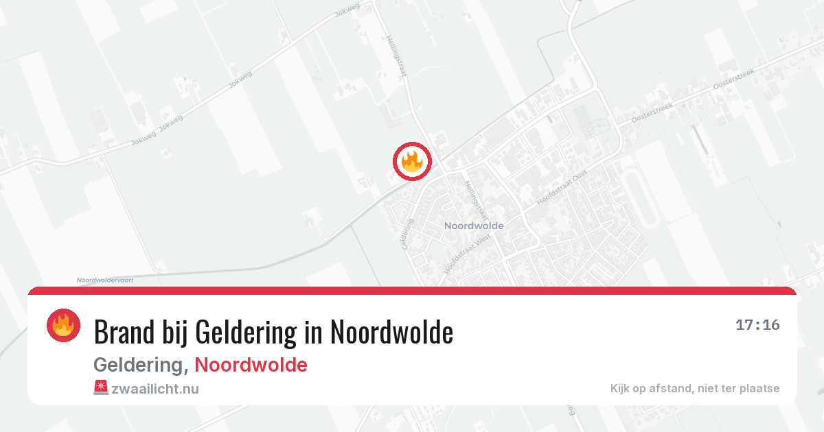 Brand bij Geldering in Noordwolde — 30 jun 2026