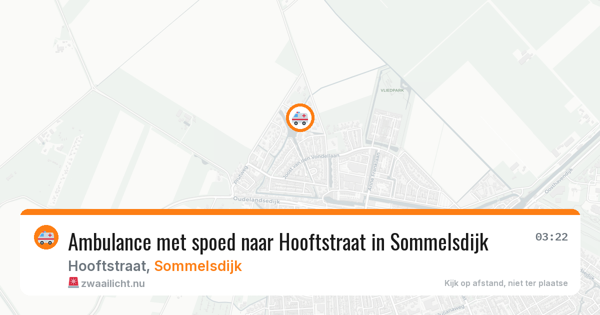 Ambulance met spoed naar Hooftstraat in Sommelsdijk — 23 jul 2026