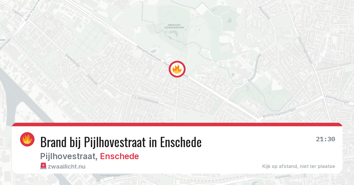 Brand bij Pijlhovestraat in Enschede — 29 mei 2026