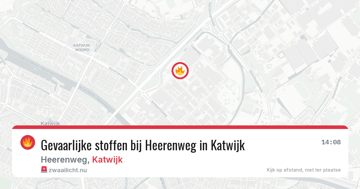 Gevaarlijke stoffen bij Heerenweg in Katwijk — 17 mrt 2026