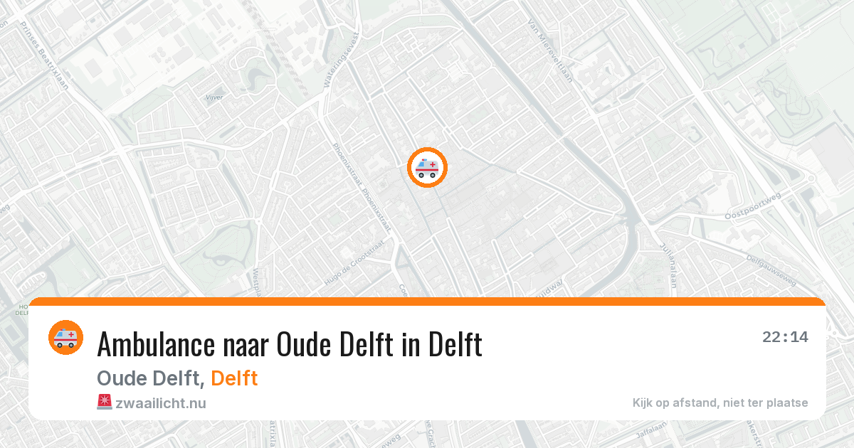Ambulance naar Oude Delft in Delft — 14 mrt 2026