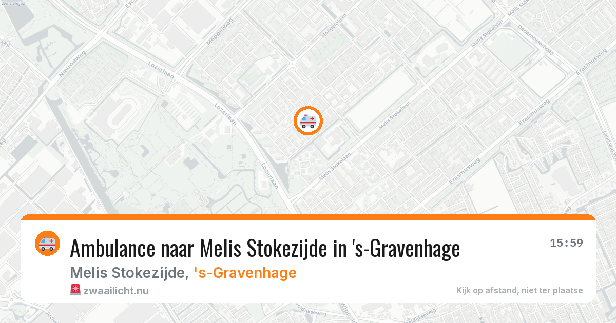 Ambulance naar Melis Stokezijde in 's-Gravenhage — 20 jul 2026