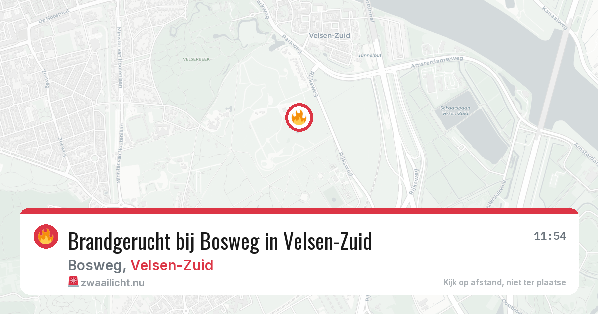 Brandgerucht bij Bosweg in Velsen-Zuid — 2 apr 2026