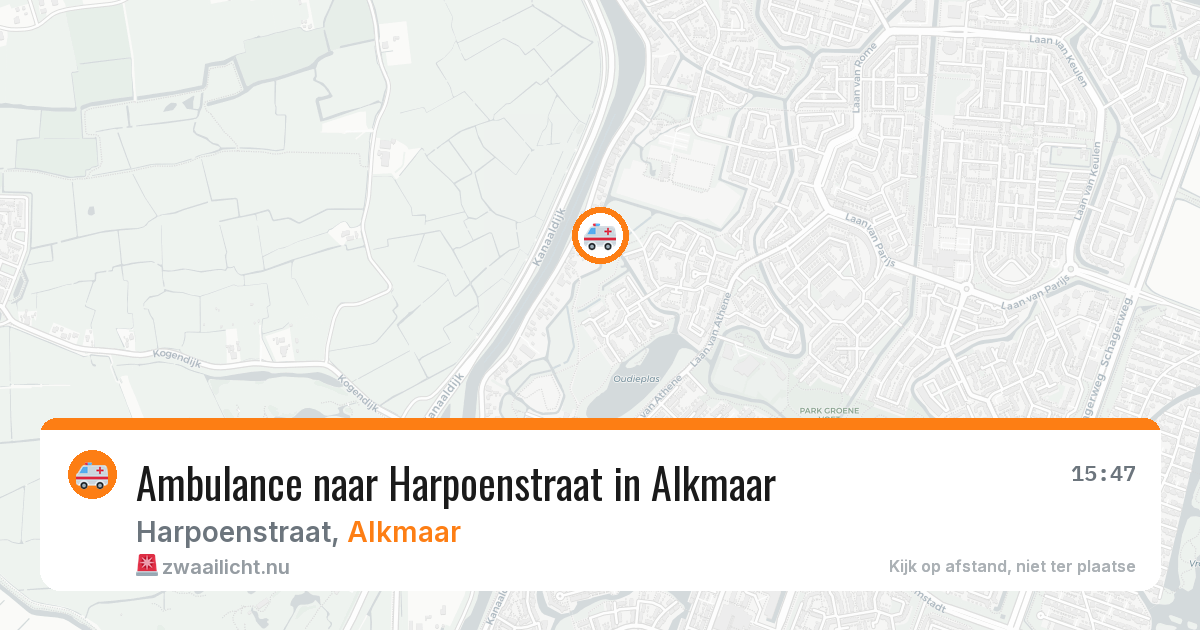 Ambulance naar Harpoenstraat in Alkmaar — 14 jul 2026