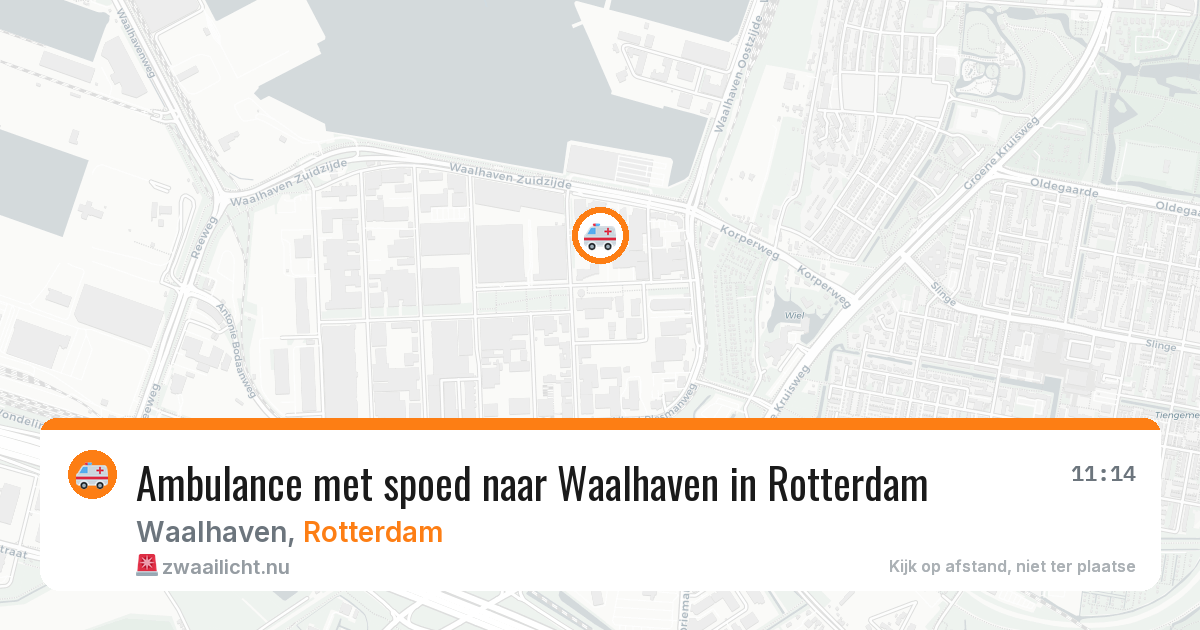 Ambulance met spoed naar Waalhaven in Rotterdam — 14 jul 2026