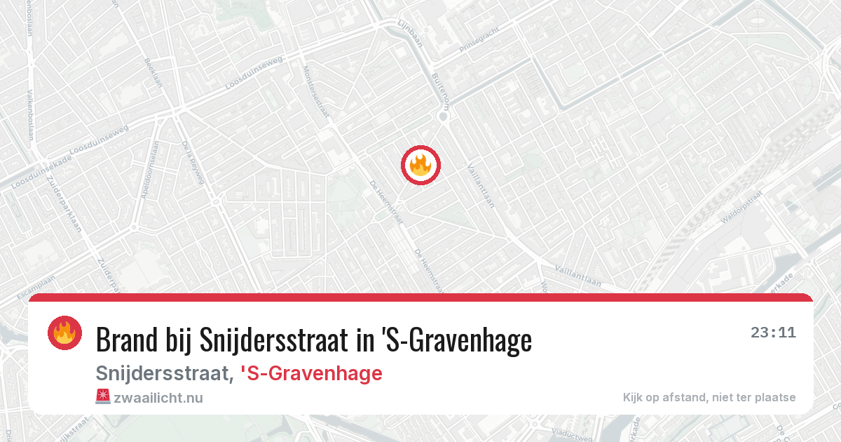 Brand bij Snijdersstraat in 'S-Gravenhage — 14 mei 2026